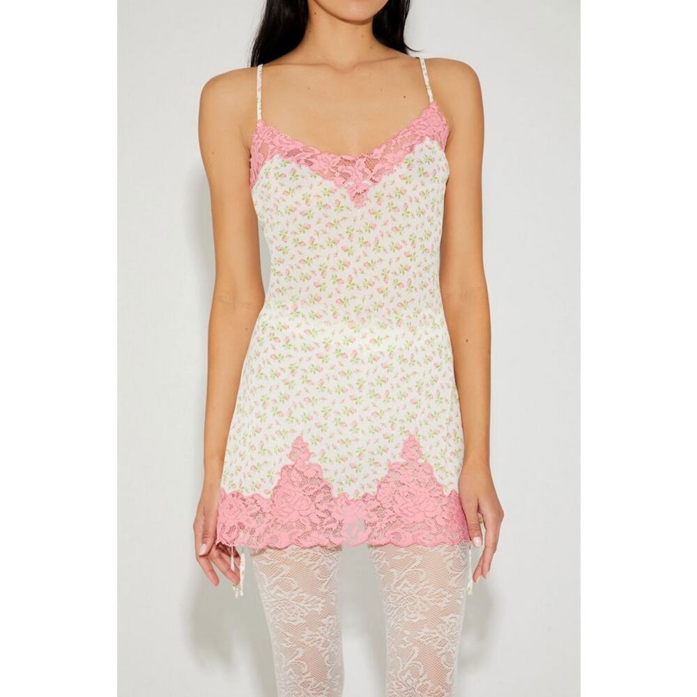 Betsy Johnson x Forever 21 Floral Lingerie Slip Dress XL Whimsical Bridgerton